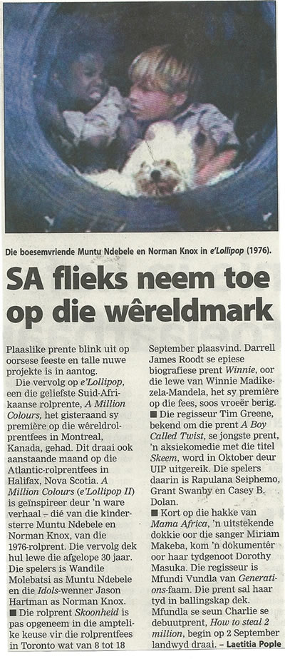 SA Flieks neem toe op wêreldmark